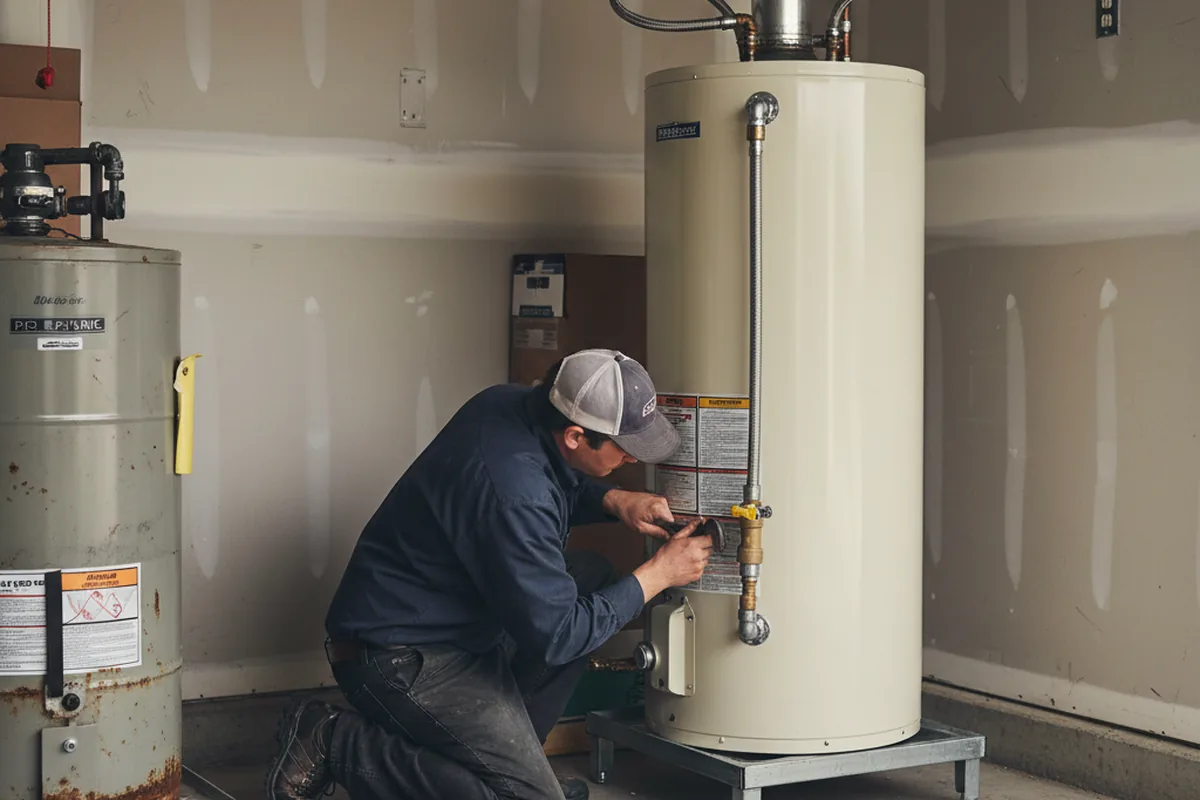Water heater and shutoff valve replacement in Roselle